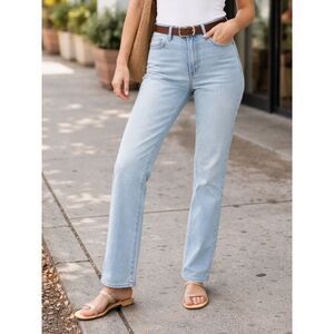 Old Navy O.G. Straight Leg Jeans Womens 6 Tall High Rise Light Wash Denim